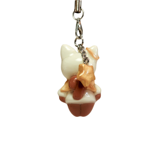 White and gold Angel Bon with gold star back view