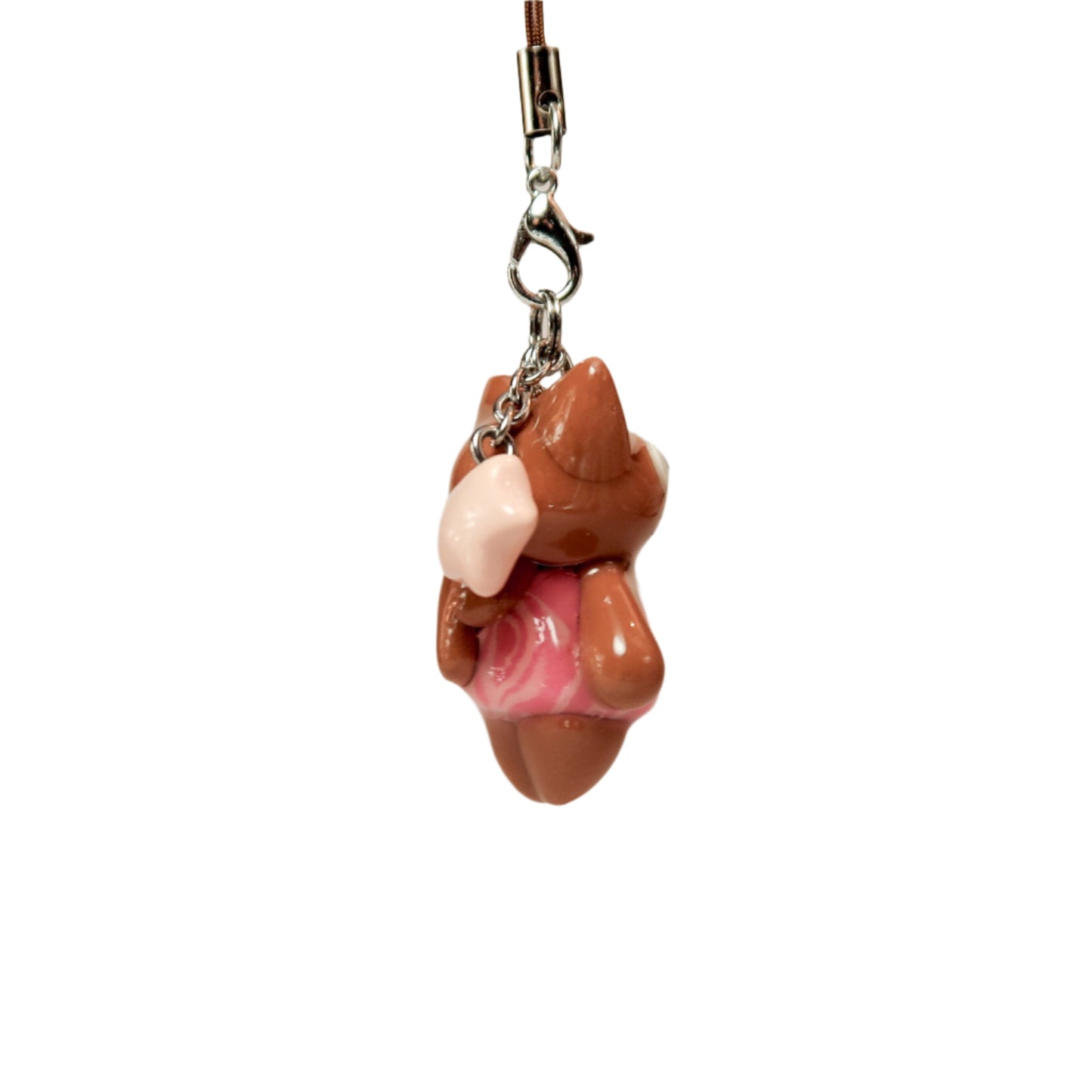 Pink swirl Classic Bon and pink star side view
