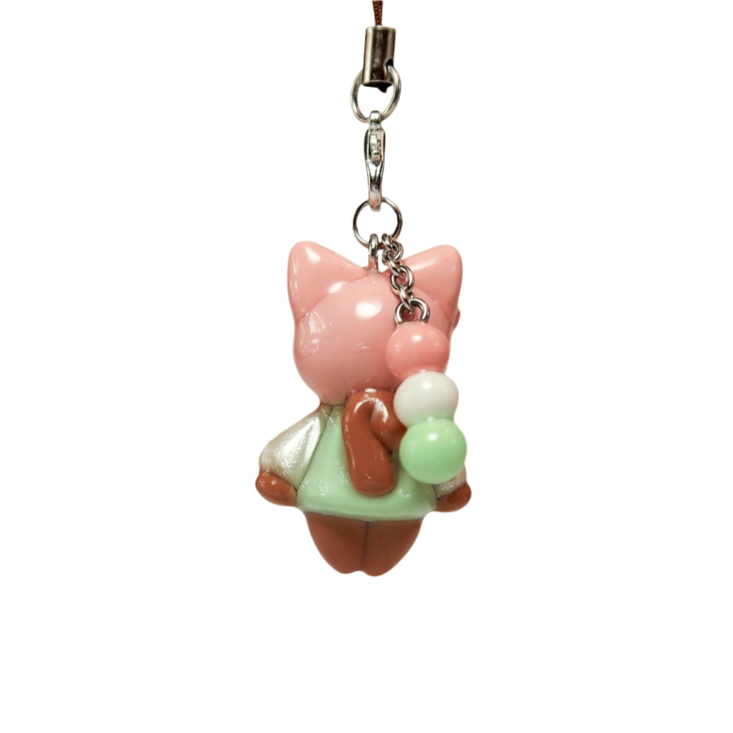 Pink white and green Dango Bon with mini dango back view