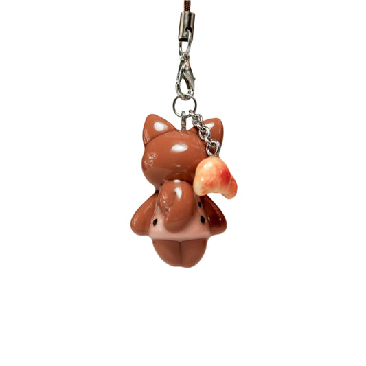 Pink Dotti Bon with croissant back view