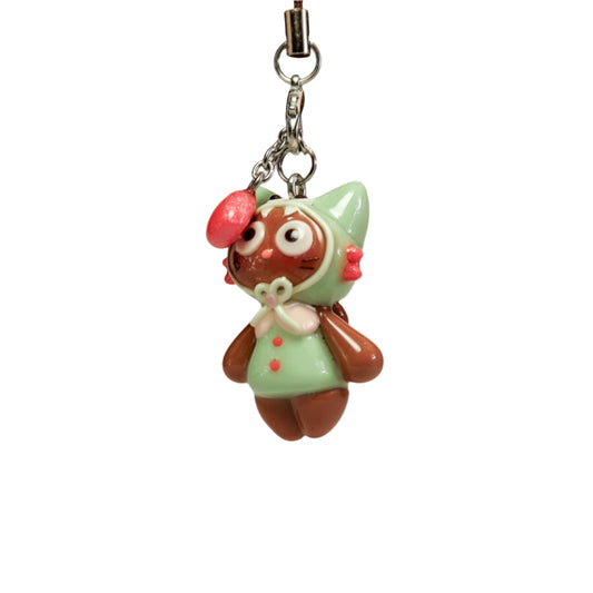 Green Monster Bon with red sparkly heart front side view
