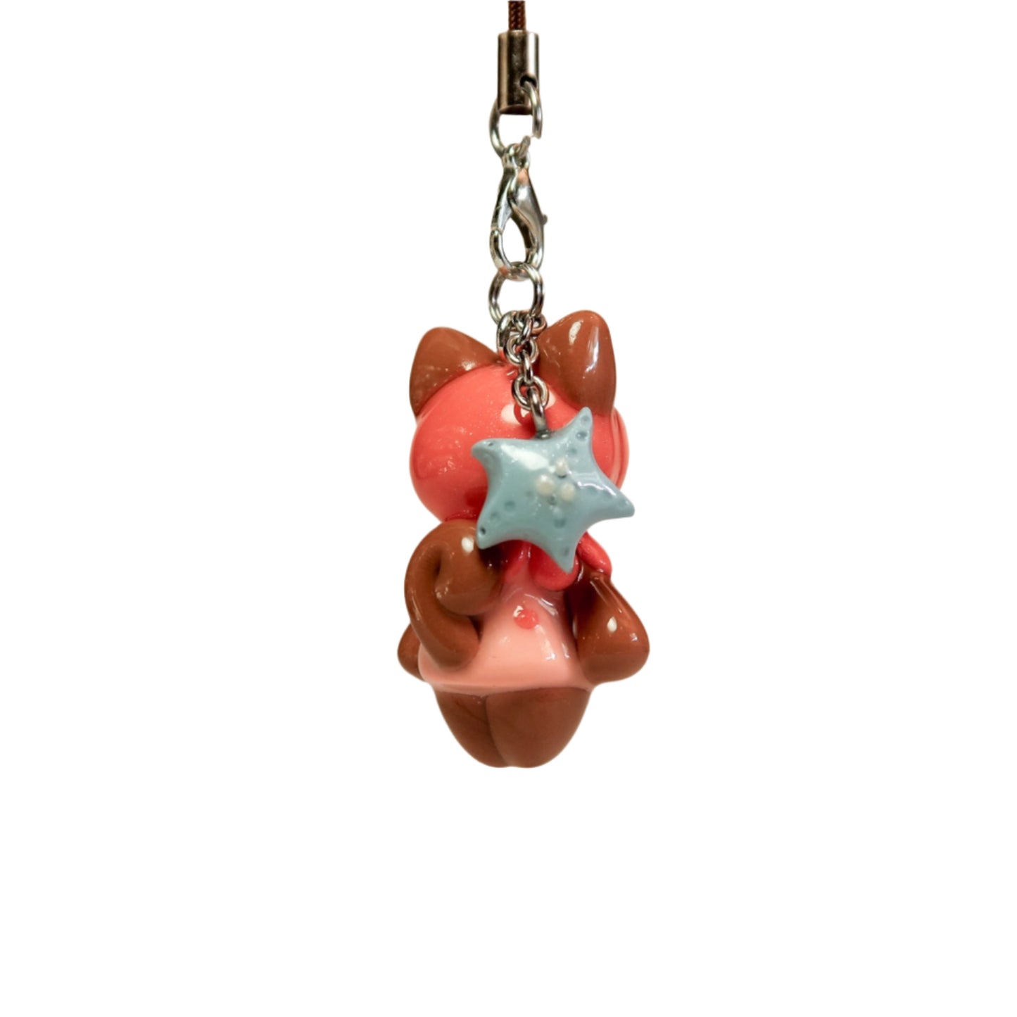 Coral Octo Bon with baby blue starfish back view