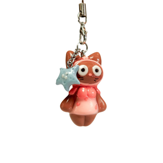 Coral Octo Bon with baby blue starfish front view